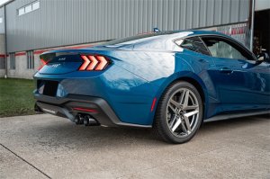 Ford Mustang Performance Exhaust - Rear - CORSA Performance - Axle-Back Sport with Twin 4in Black Straight Tips - Black - `24-`25